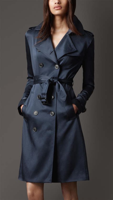 ladies navy blue trench coat